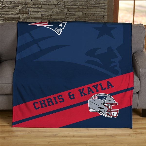 NFL Corner Logo New England Patriots Personalized Blankets