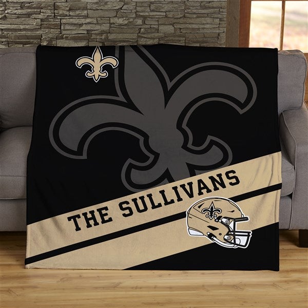 NFL Corner Logo New Orleans Saints Personalized Blankets - 45444