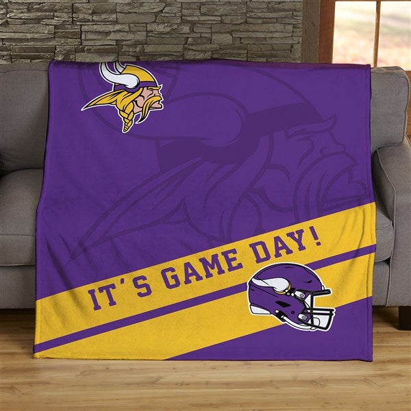 NFL Corner Logo Minnesota Vikings Personalized Blankets - 45446