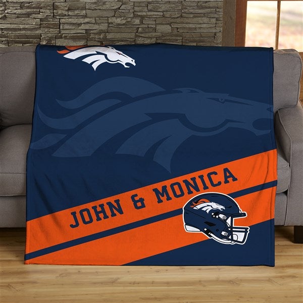 NFL Corner Logo Denver Broncos Personalized Blankets - 45447