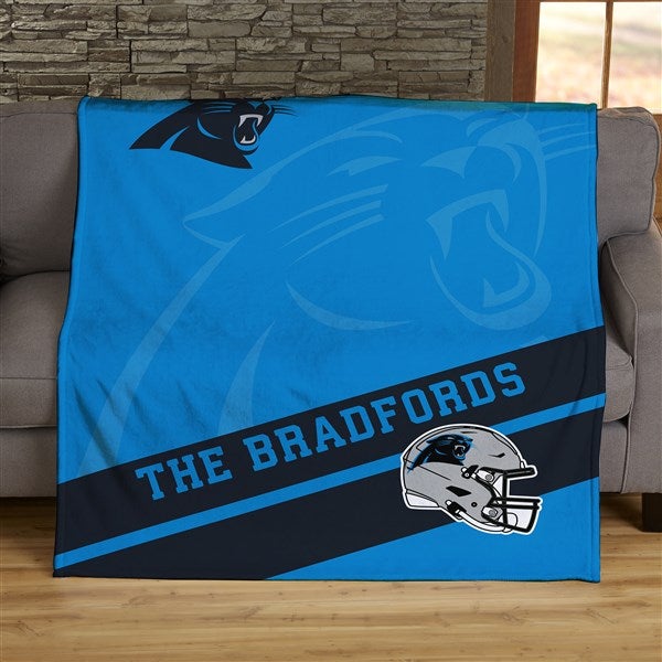 NFL Corner Logo Carolina Panthers Personalized Blankets - 45459