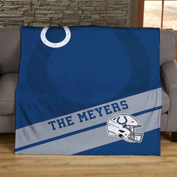 NFL Corner Logo Indianapolis Colts Personalized Blankets - 45477
