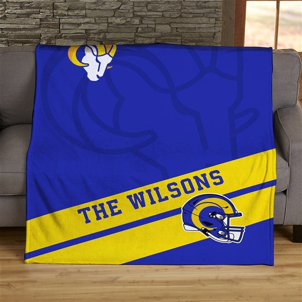 NFL Corner Logo Los Angeles Rams Personalized Blankets - 45482