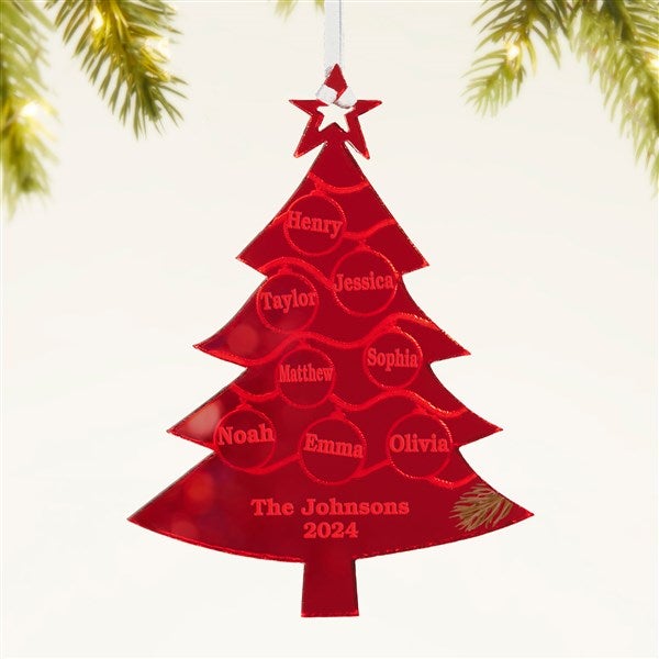 Family Tree Personalized Acrylic Ornament - 45515