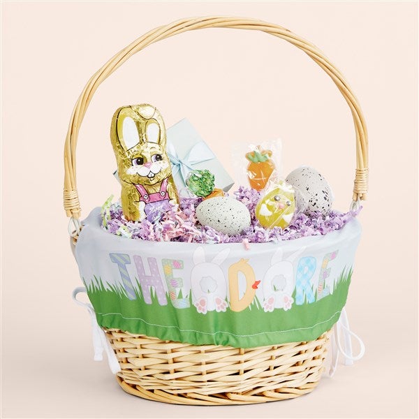Easter Alphabet Personalized Easter Basket with Folding Handle - 45535