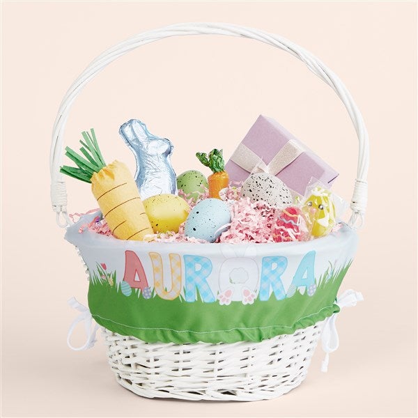 Easter Alphabet Personalized Easter Basket with Folding Handle - 45535