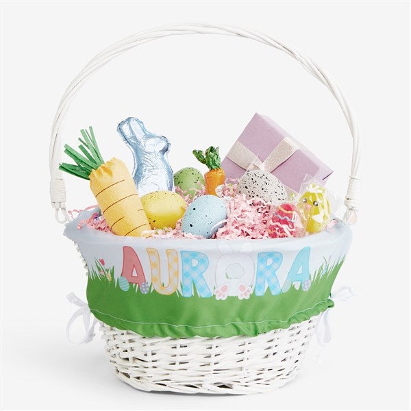 Easter Alphabet Personalized Easter Basket with Folding Handle - 45535