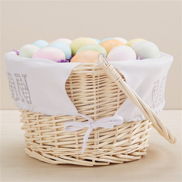 Easter Gingham Name Personalized Easter Basket