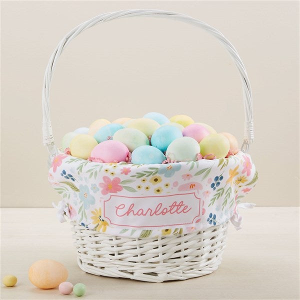 Easter Flowers Personalized Easter Basket - 45539