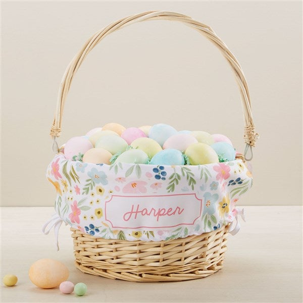 Easter Flowers Personalized Easter Basket - 45539