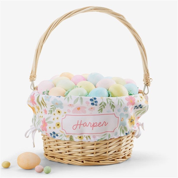Easter Flowers Personalized Easter Basket - 45539