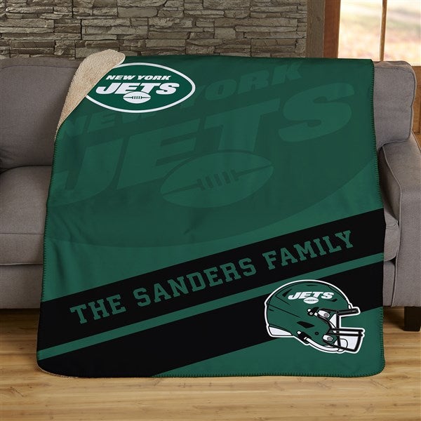 NFL Corner Logo New York Jets Personalized Blankets - 45553