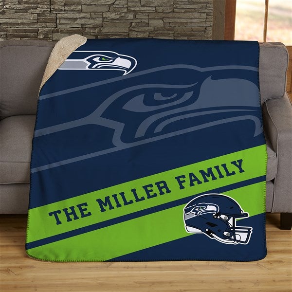 NFL Corner Logo Seattle Seahawks Personalized Blankets - 45554