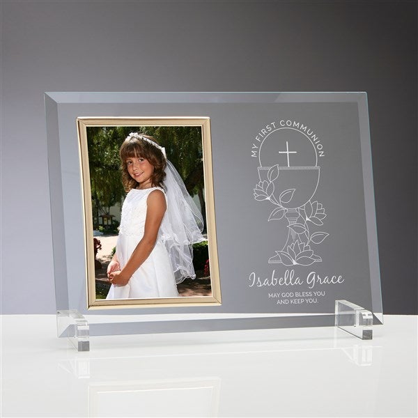 First Communion Icons Personalized Glass Frame  - 45566