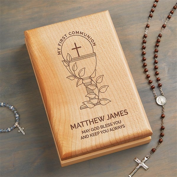 First Communion Icons Personalized Valet Box  - 45569