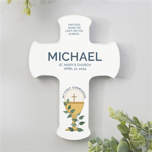 First Communion Icons Personalized Cross  - 45570