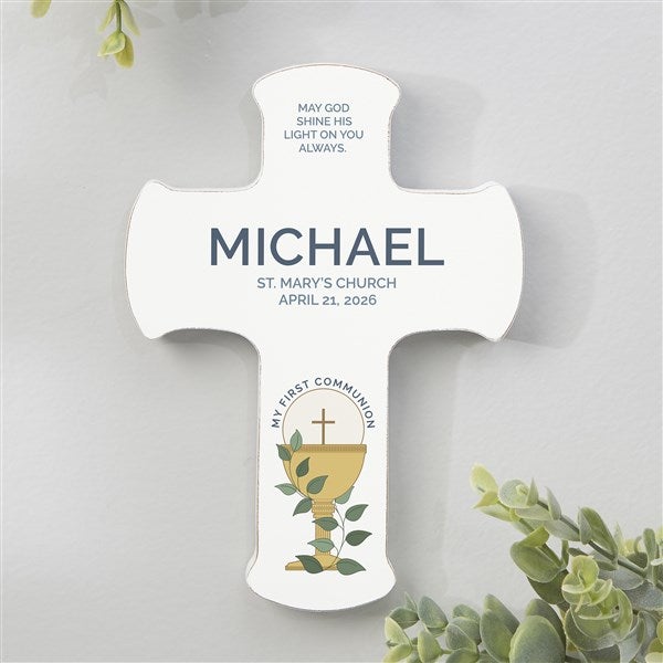 First Communion Icons Personalized Cross  - 45570