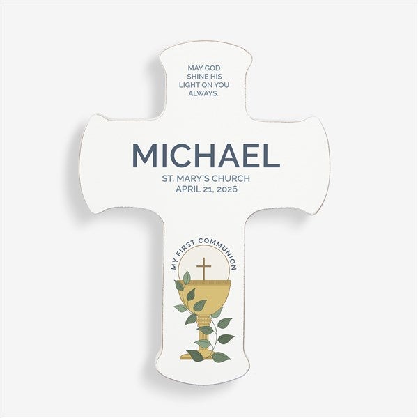 First Communion Icons Personalized Cross  - 45570