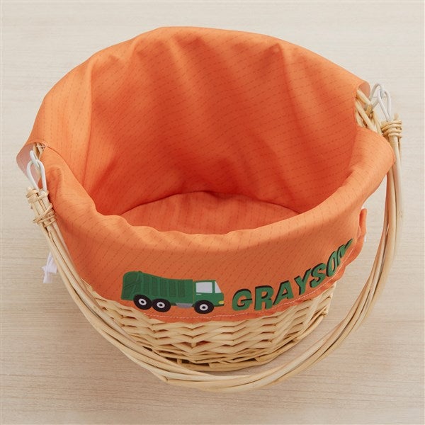 Construction & Monster Trucks Personalized Easter Basket