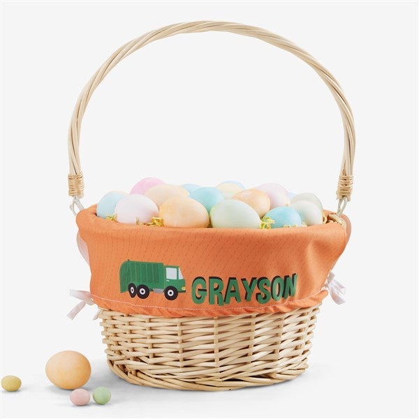 Construction & Monster Trucks Personalized Easter Basket - 45580