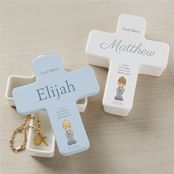 Precious Moments® His First Communion Personalized Cross Box - 45585