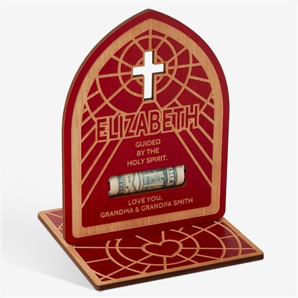 Religious Blessings Personalized Wood Money Holder  - 45586