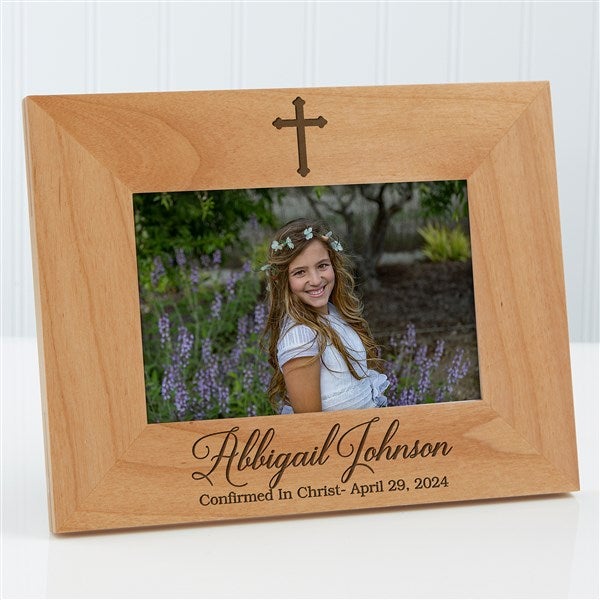Confirmation Cross Personalized Picture Frame  - 45594