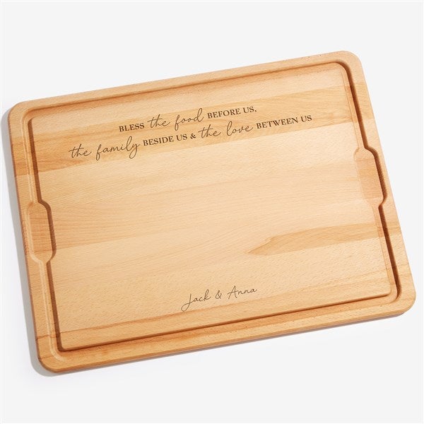 Bless the Food Before Us Personalized Hardwood Cutting Boards - 45601