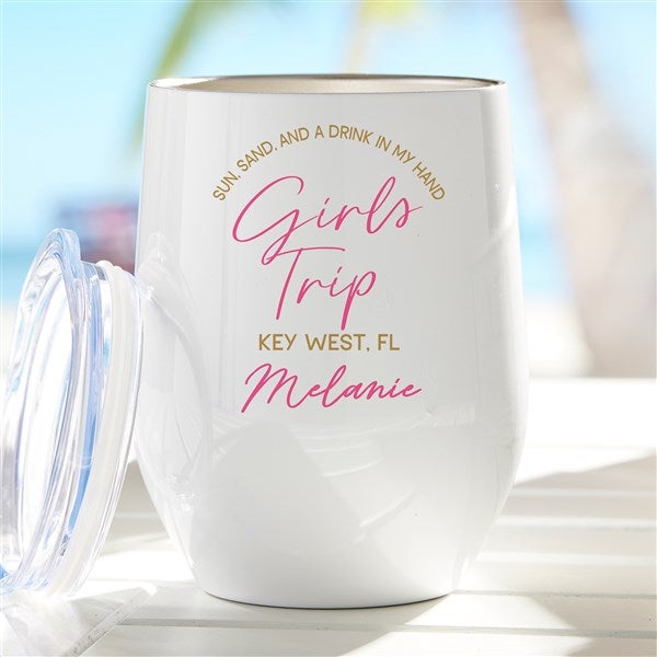 Girls Trip Personalized Stainless Insulated Wine Cup  - 45613