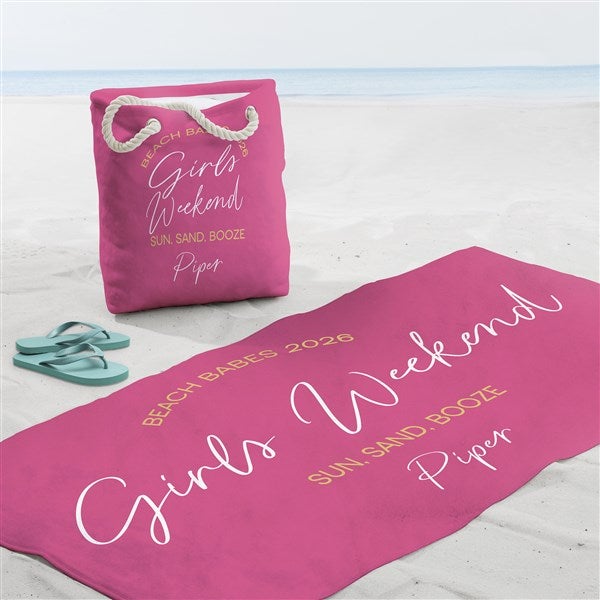 Girls Trip Personalized Beach Towel - 45620