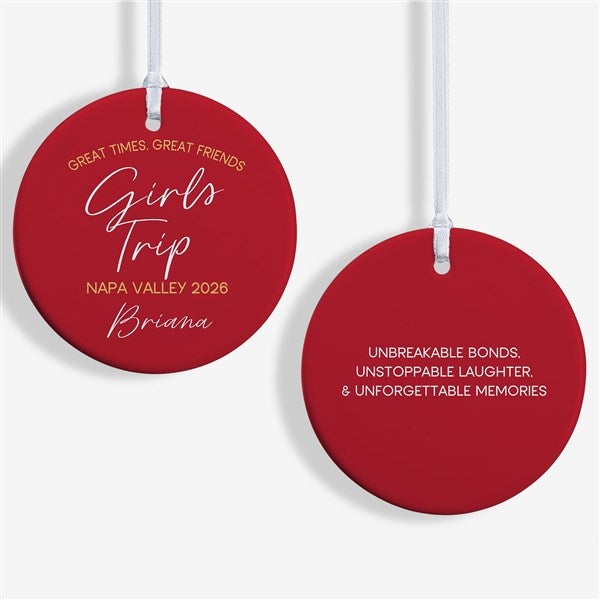 Girls Trips Personalized Christmas Ornament  - 45625