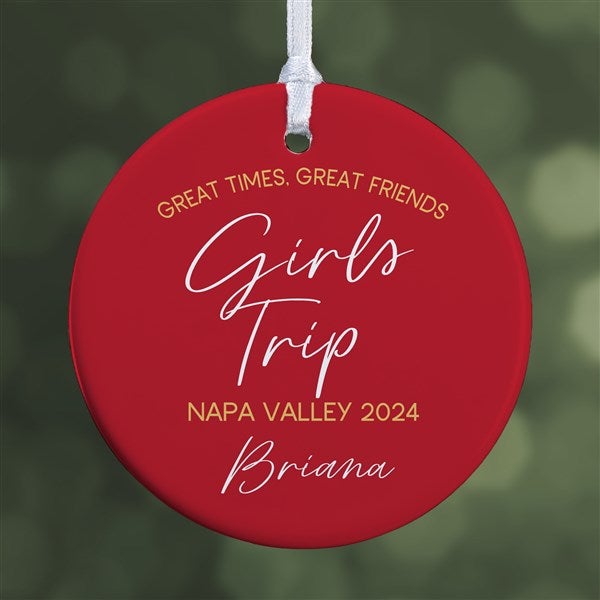 Girls Trips Personalized Christmas Ornament  - 45625