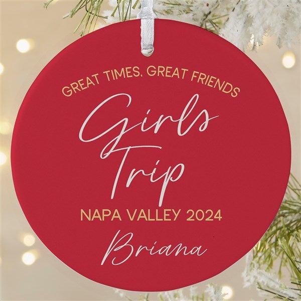 Girls Trips Personalized Christmas Ornament  - 45625