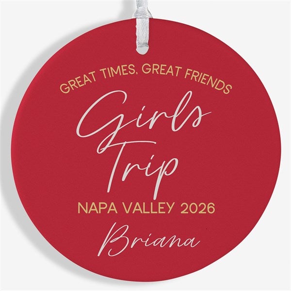 Girls Trips Personalized Christmas Ornament  - 45625