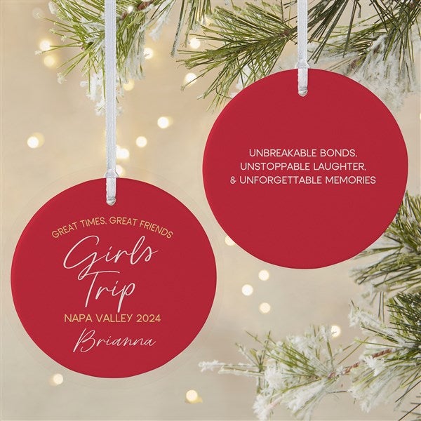 Girls Trips Personalized Christmas Ornament  - 45625