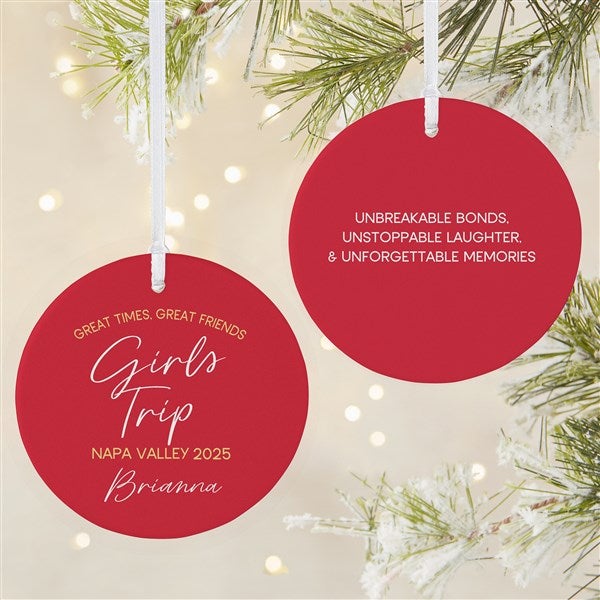 Girls Trips Personalized Christmas Ornament  - 45625