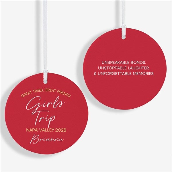 Girls Trips Personalized Christmas Ornament  - 45625