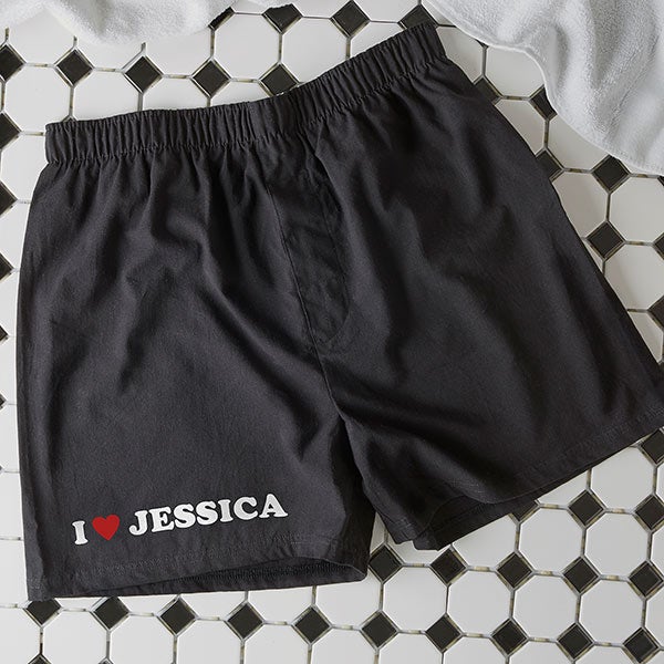 Personalised boxer shorts - M - Black