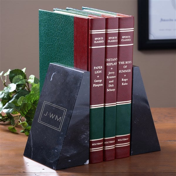 Classic Celebrations Personalized Marble Bookends - 45675