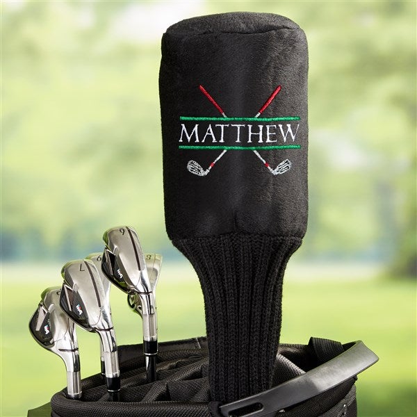 Crossed Clubs Personalized Golf Club Cover - 45680