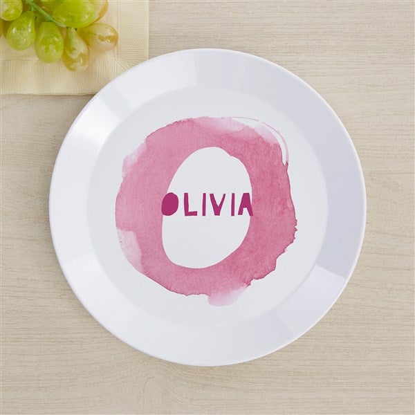 Watercolor Name Personalized Kids Dinnerware - 45700