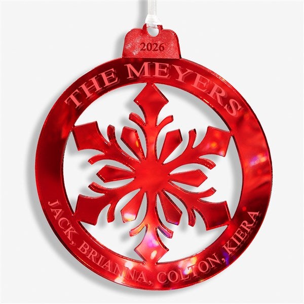 Snowflake Personalized Acrylic Christmas Ornament - 45710