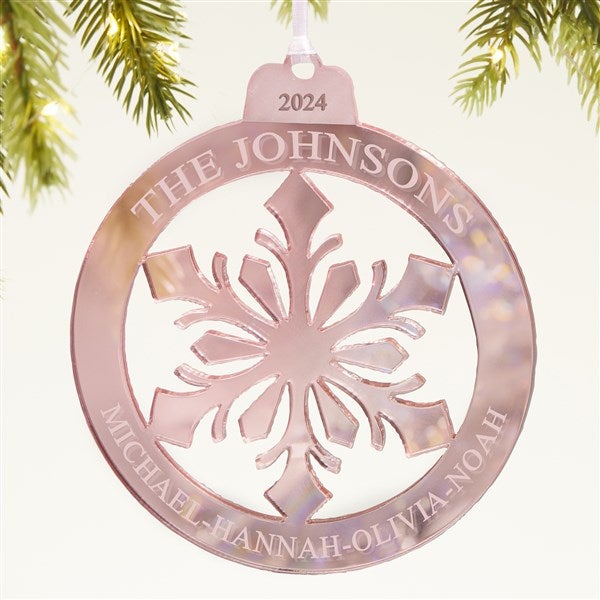 Snowflake Personalized Acrylic Christmas Ornament - 45710