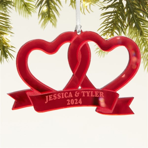 Connected Hearts Personalized Acrylic Ornament  - 45712