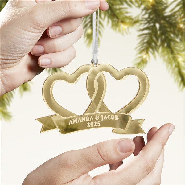 Connected Hearts Personalized Acrylic Ornament  - 45712