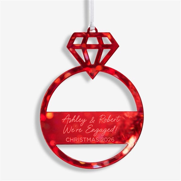 Engagement Ring Personalized Acrylic Ornament - 45713