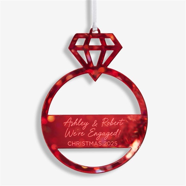 Engagement Ring Personalized Acrylic Ornament - 45713