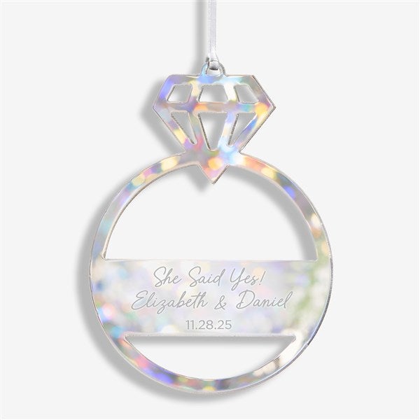 Engagement Ring Personalized Acrylic Ornament - 45713
