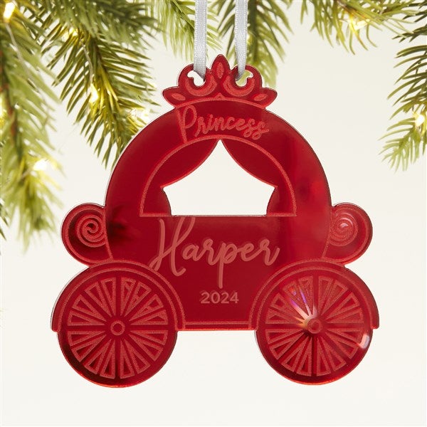 Princess Carriage Personalized Acrylic Ornament - 45714