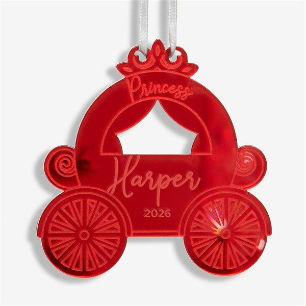 Princess Carriage Personalized Acrylic Ornament  - 45714